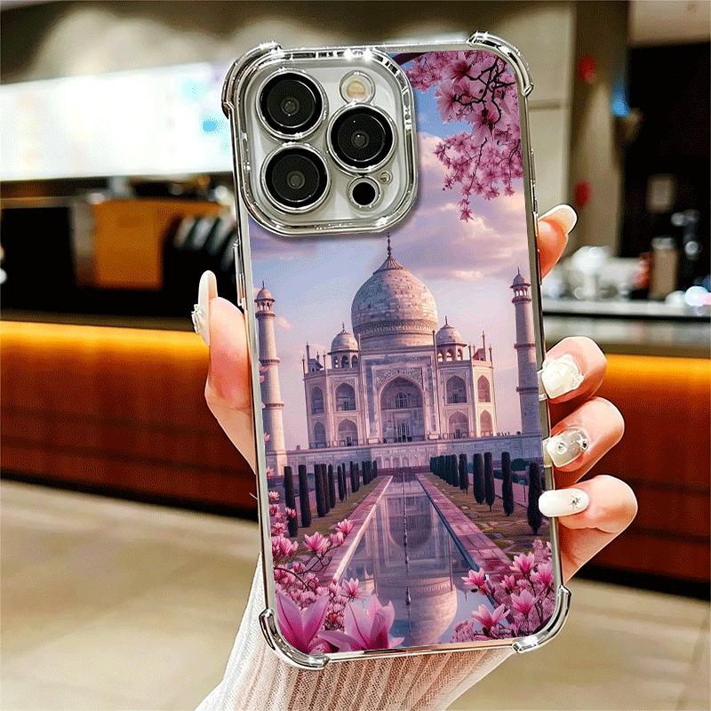 Islam Muslim Mosque Soft Phone Case For iPhone 15 16 17 Air 14 Pro Max 16E Plus 13 12 Mini Plating Anti-Fall Fundas