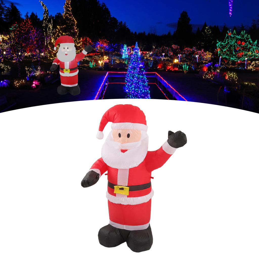 Christmas Inflatable Santa Waterproof Tear Resistance Inflatable Santa Decoration with LED Lights