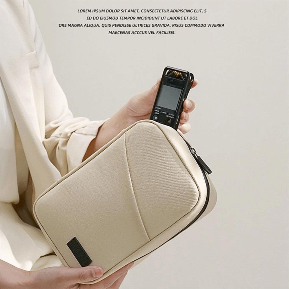 Multi-Function Pouch Cable Organizer Pouch PU Electronic Gadget Bag Tablet Hard Disk