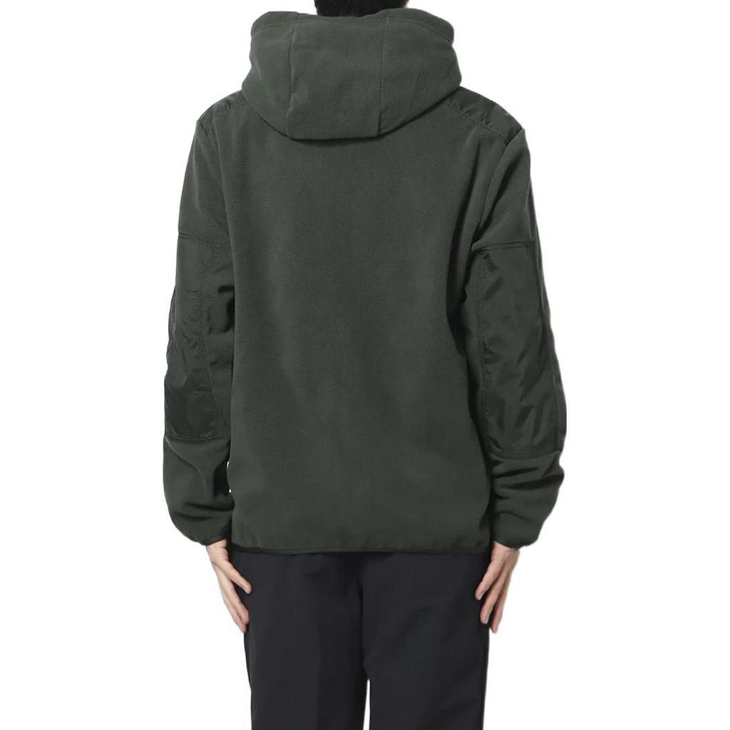 Nike Sportswear Essentials+ Embroidered Logo Velour Hooded Jacket Men Outerwear Green DD4883-355