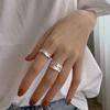 Women's Geometric Pleated Ring: Retro, Exaggerated, Hip Hop Punk Index Finger Fashion Accessory.