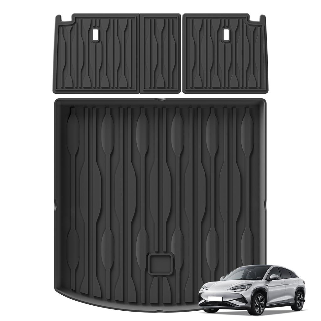 RHD for BYD Sealion 7 EV Model 2024 2025 TPE 3D Car Floor Mats Cargo Liner Pad Waterproof All Weather Accessories Black