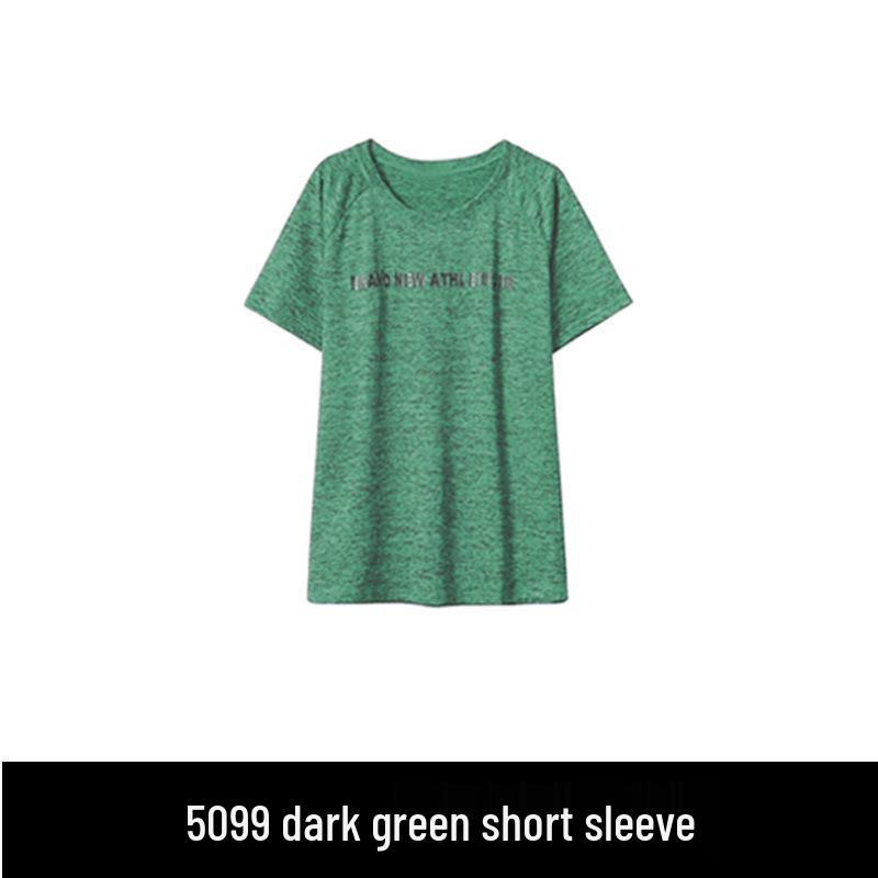 Women's Plus Size Quick-Dry Short Sleeve Yoga Top - Breathable, Casual, Slimming, for Summer Running & Sports