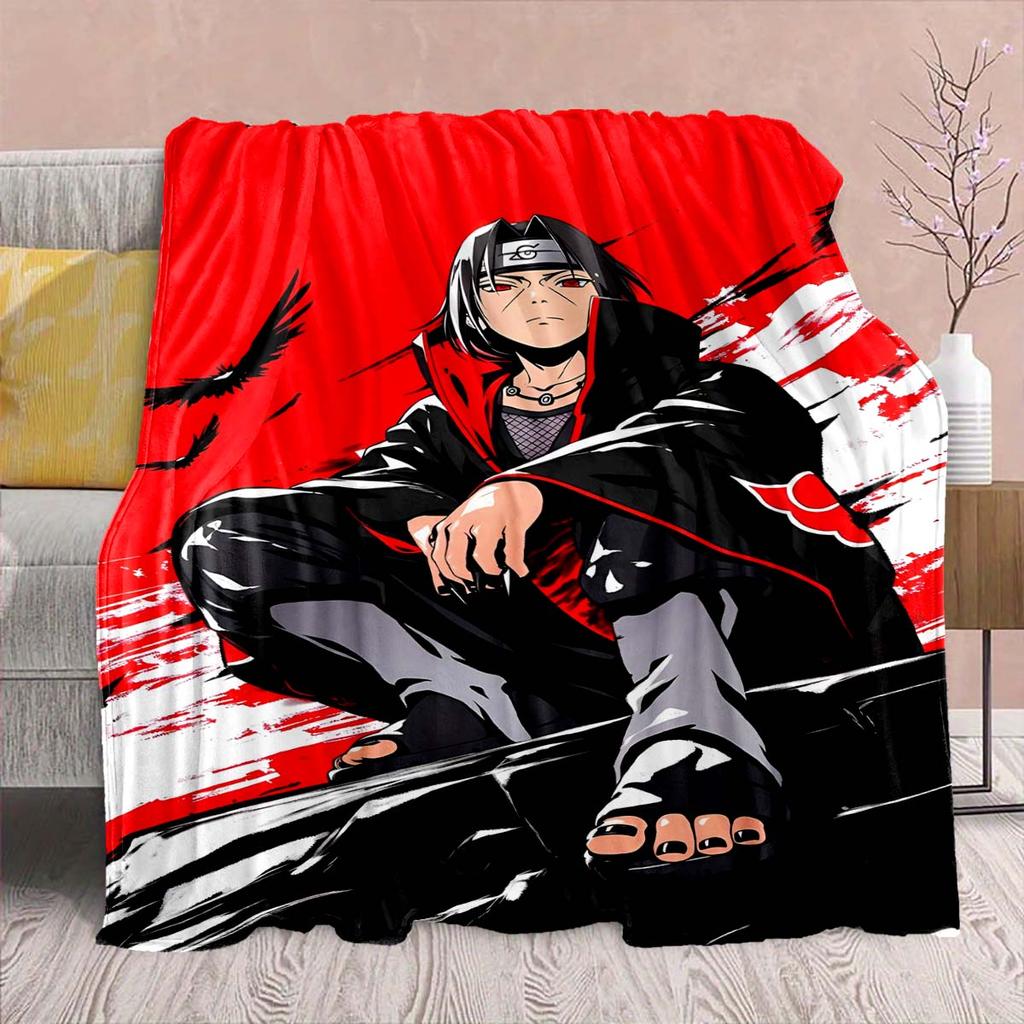 Naruto Anime Flannel Blanket - Soft Warm Perfect for Sofa, Bedding Camping Travel Office Home Decor