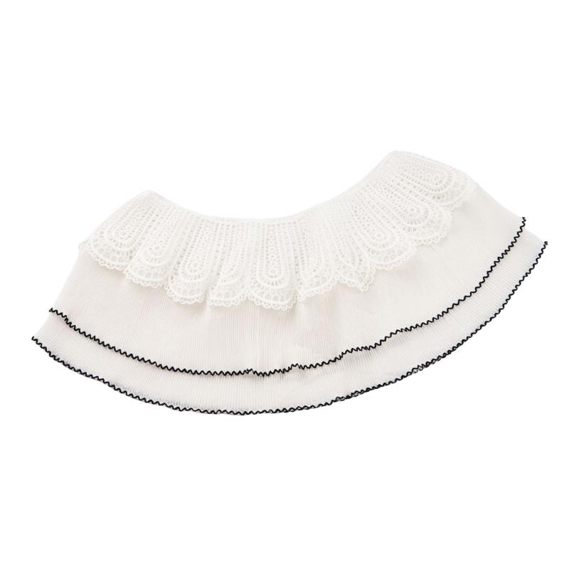 

Elegant Collar Shawl for Casual and Party Multilayer Lace Shawl Wrap for Formal Event Decorative Collar for Cheongsam білий