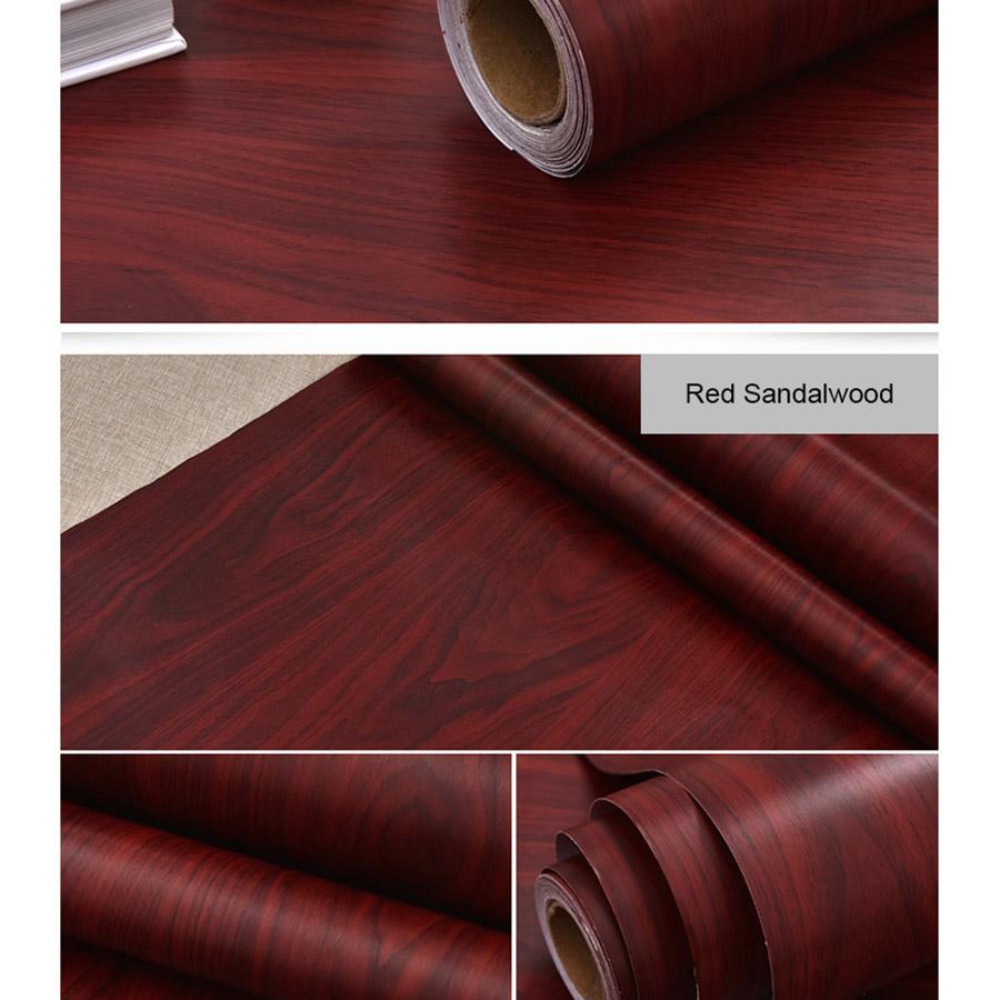 YUNPOINT Wood Grain Self-Adhesive PVC Wallpaper Tabletop Renovation Stickers Bedroom Wardrobe Cabinet Waterproof Decorative Film