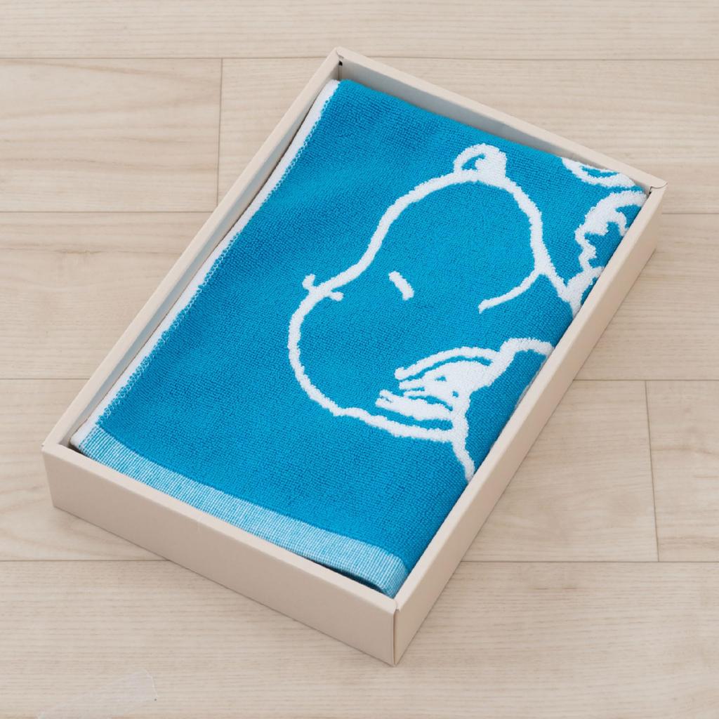 Senko Snoopy Bath Approximately 40 x 60 Gift Boxed with Character 58343 Mat, cm, Obi, Blue, Design, Cute,