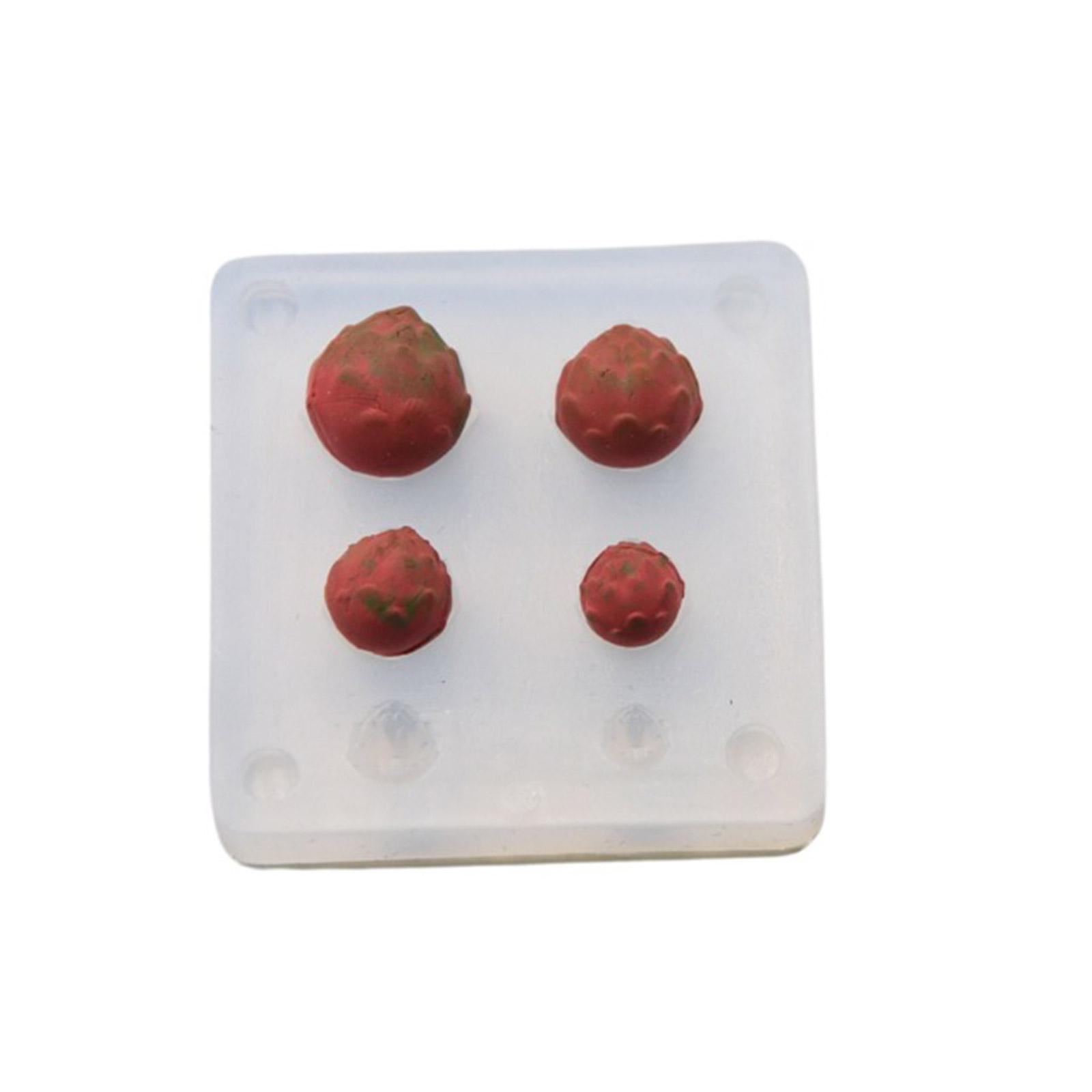 

DIY мини-форма для фруктов дракона, форма для эпоксидной смолы, миниатюрная форма для еды, УФ-смола, силиконовые формы, глина для изготовления шоколада