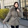 VEZFAA Damenmode Casual Herbst Winter Einfarbig Druck Langarm Jacken & Mäntel Daunenmäntel