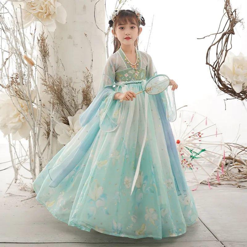 

New Hanfu Ancient Style Dress for Girls - Spring & Autumn Fairy Chinese Costume for Middle School Students 120