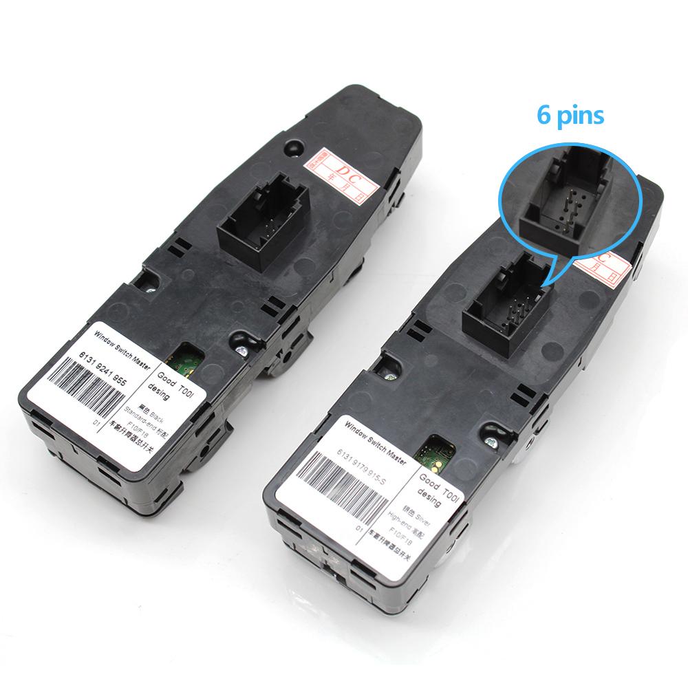 Silver Chrome Master Window Lifter Switch Control Button Regulator For BMW 3 5 7 X5 X6 F30 F35 F25 F26 F07 F10 F18 F01