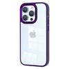Anti-Scratch Phone Case for iPhone 15 Pro Max Slim Clear PC+TPU Phone Shell with Metal Lens Frame