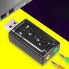 1pc New External Mini USB 2.0 Virtual 7.1Channel Audio Sound Card Adapter 3.5mm Mic Speaker Audio Headphone Jack Converter