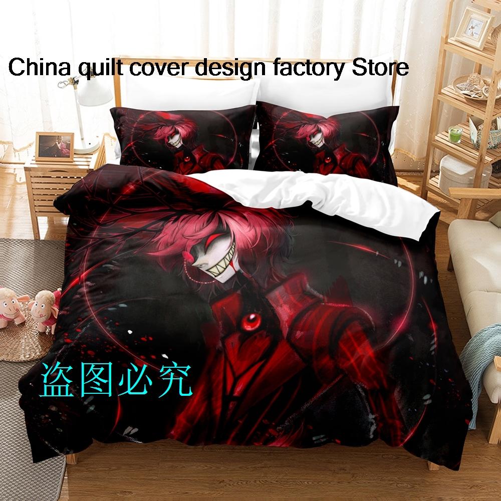 Comforter Hazbin Hotels Bedding Set Single Twin Full Queen King Size Bed Set Aldult Kid Bedroom s 3D Anime Bed