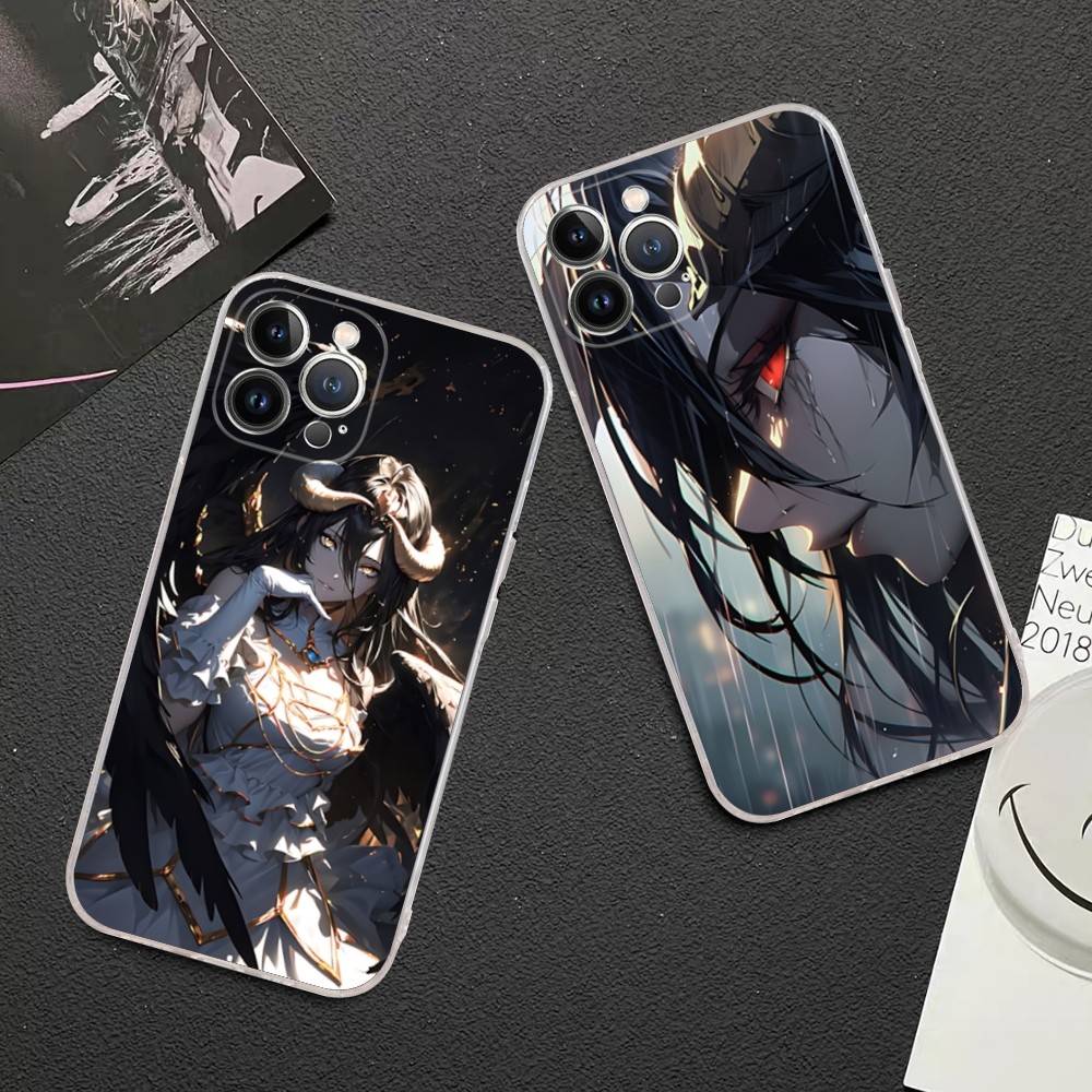Cartoon Anime A-AlbedoS Transparent Phone Case For IPhone 16 15 14 13 12 11 Pro Max Plus Soft Cover