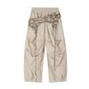 Spice girls stacked tooling paratrooper pants women's summer new design sense mopping wide legs casual long pants