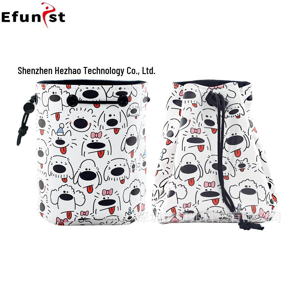 Mini Waist Golf Ball Pouch - PU Leather & Polyester, Portable Storage, Multiple Styles