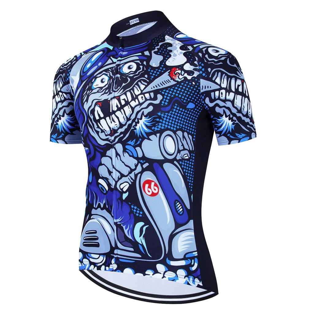 2024 Skull Pattern Team Cycling Jersey Set Men Bicycle Maillot MTB Racing Ropa Ciclismo Summer Quick Dry Triathlon Bike Clothing