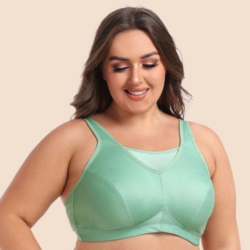 High-heeled Full-coverage Shockproof Large-size Sports Bra for Large Breasts European and American Yoga and Fitness Underwear