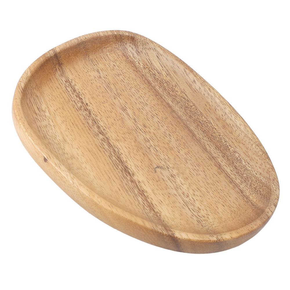 Wood Serving Tray Irregular Shape Food Platter Easy To Clean Storage Tray  Dining Table