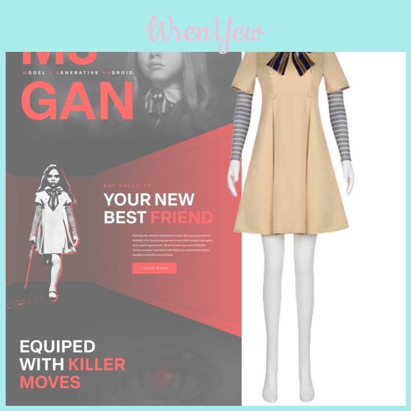 M3gan Movie New Adults Cosplay Costume Fancy Dress Holiday Party Clothes