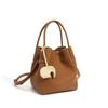 2025 Spring Women's Bag Bag Handbag New Vegetable Basket High-end Fashion Portable Messenger Leather Bucket