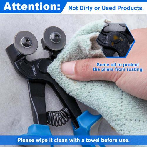 SPEEDWOX Roller-Type Tile Nippers with Premium Carbide Tips for Cutting Mosaics, Glass Cutter, Tile Cutter, Stained Glass, and More, Professional Tool
