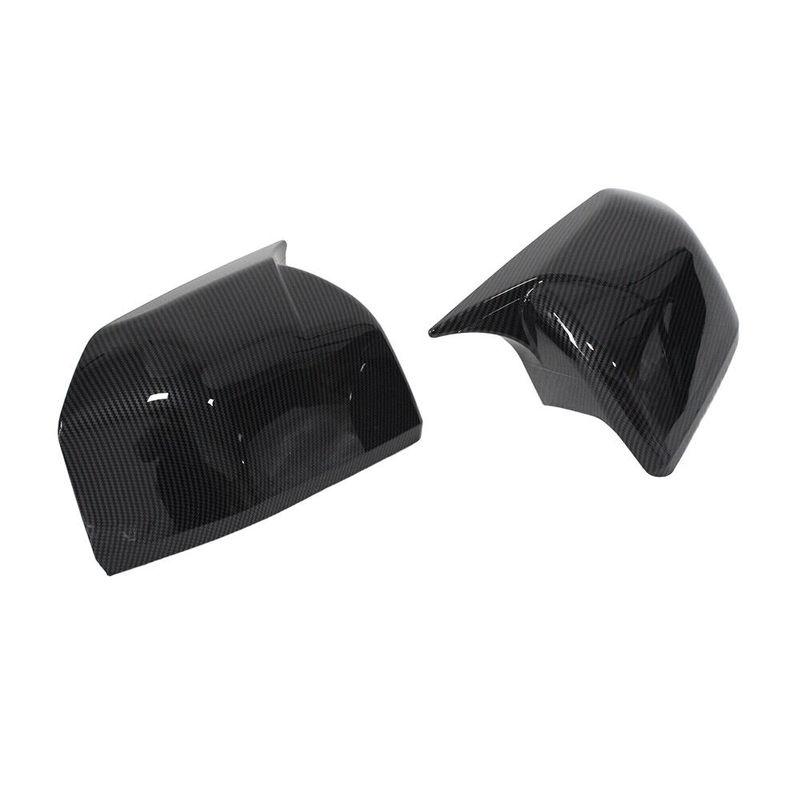 For Ford F150 F-150 2015- Car Sticker Rearview Side Mirror Cover Wing Cap Exterior Door Rear View Case Trim Carbon Look
