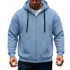 Men's Casual Zip-Up Hoodie Loose Fit Long Sleeve Sweatshirt for Fall Winter