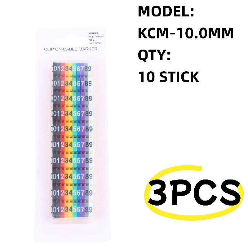 1/3 Sets Plastic Colourful C-Type Marker Number Tag Label Cable Markers For 2-3mm Wire Conspicuous And Easy To Identify