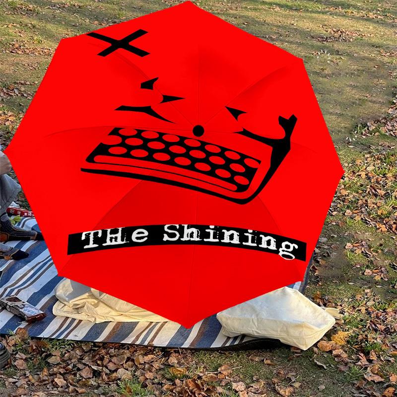 1PC The Shining Umbrella-8-Rib Reinforced, Automatic Open, Lightweight & Durable, Cute Fashion Accessory for Outdoor, D2650