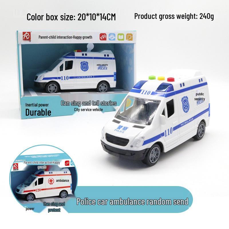 

Игрушечная полицейская машина со звуком и светом, Модель 110, с инерционным приводом, Идеально подходит для мальчиков