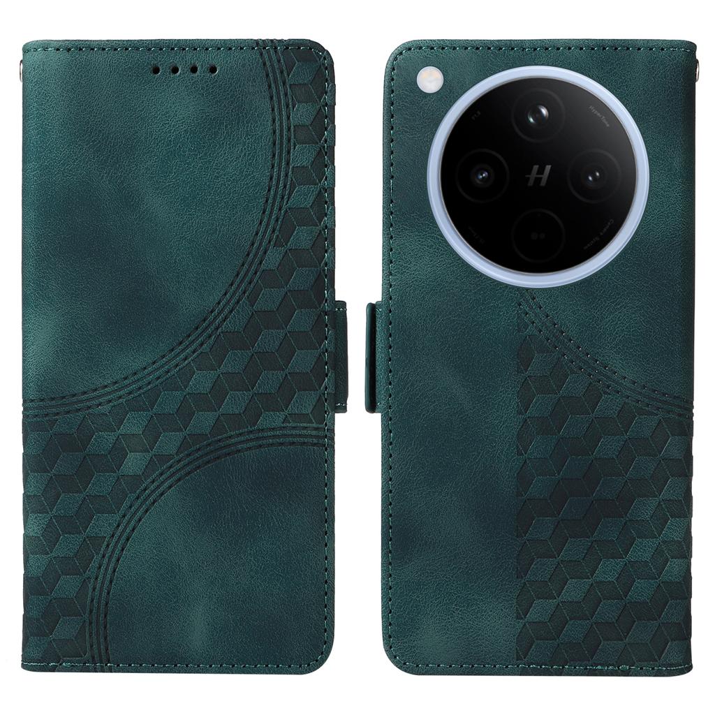 For Oppo Find X8 5G Case PU Leather Phone Cover Rhombus Starry Imprinted