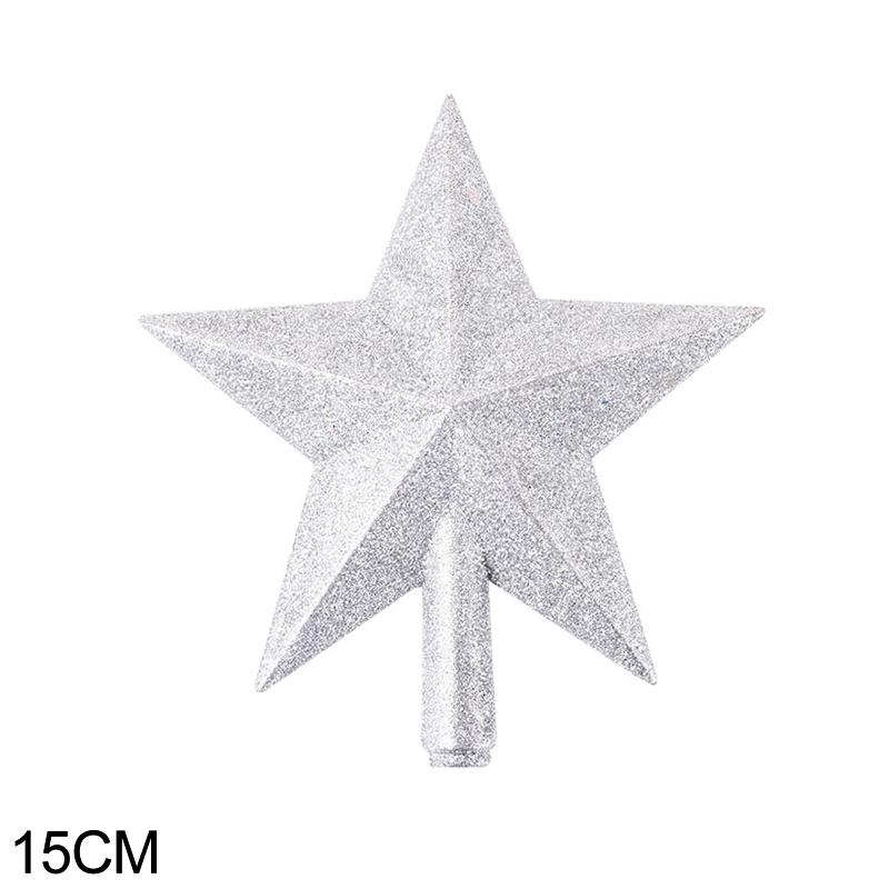 15/20cm Christmas Tree Top Star Merry Christmas Decorations for Home Shiny Gold Powder Five-pointed Star New Year's Ornament