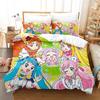 3D Kawaii Anime Hirogaru Sky! Pretty Cure Bedding Set Single Twin Full Queen King Size Bed Set Adult Kid Bedroom Duvetcover Sets