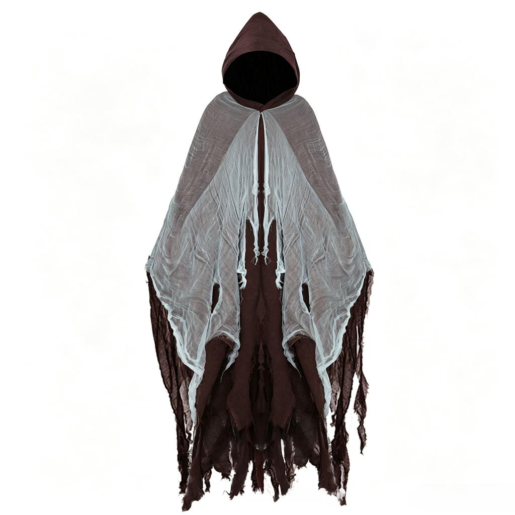 Halloween Ghost Dementors Cosplay Costume Unisex Gothic Horror Zombie Vampires Hooded Capes Day Of The Dead Party Props Cloaks