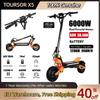 TOURSOR X5 Adult Electric Scooter Dual Motor 2500W*2 52V 26AH 11-inch Road Tires City Commuting E-Scooter
