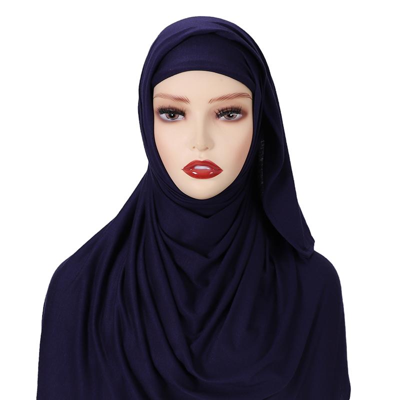 Design Pin Free Instant Jersey Hijab Women Jersey Bonnet Islam Shawls And Wraps Bonnet Hijab Underscarf Cap Foulard Femme