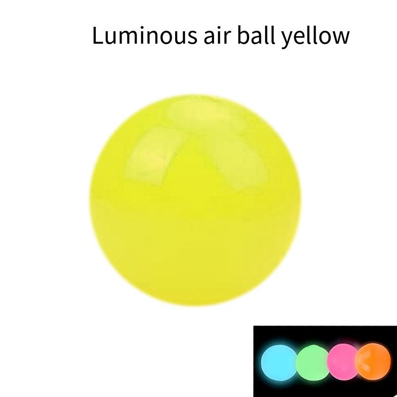 6Cm Luminous Ceiling Ball Sticky Squash Ball Air Sticky Target Ball Throwing Decompression Ball Venting Artifact Kids Toy Gift