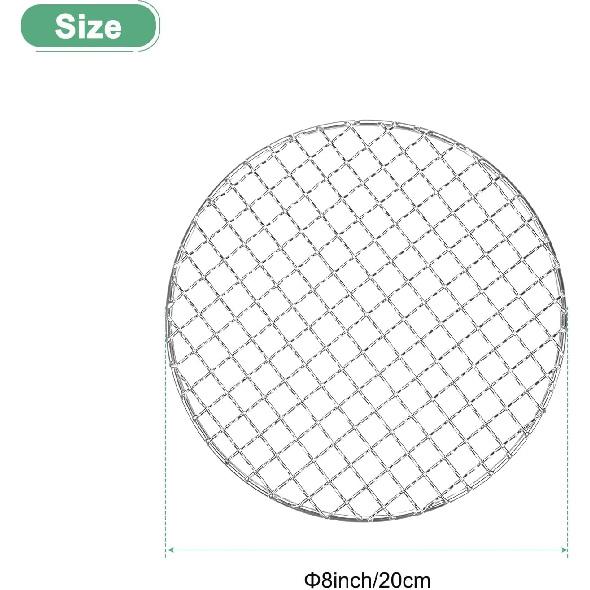 Cooling Rack, 8" Round Stainless Steel Baking Rack for BBQ/Cooking/Roasting/Grilling/Steaming/Drying, Wire Cooling Rack for Baking [Silver]