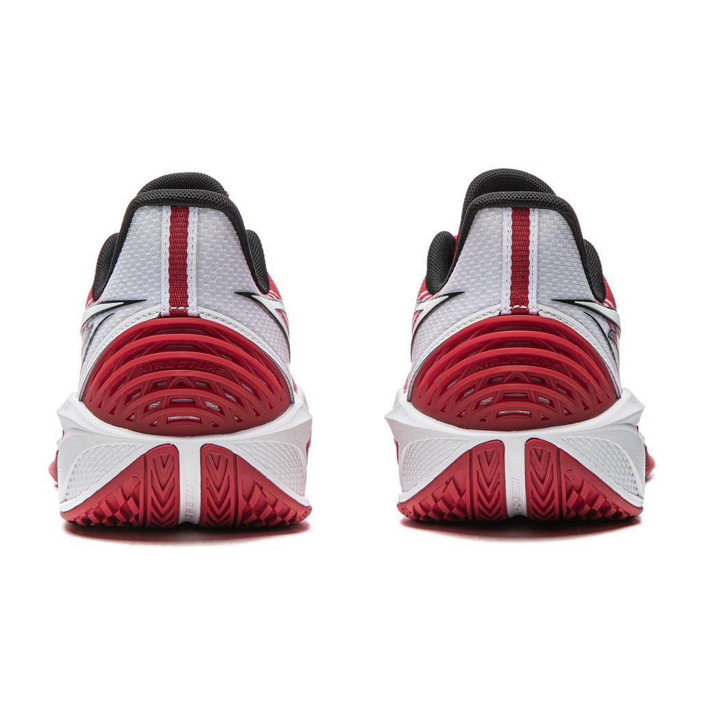 Li Ning Light Speed 4 Cushioning Slip Resistant Abrasion Resistant Rebound Low top Basketball Shoes Men's Red White ABPW011-2
