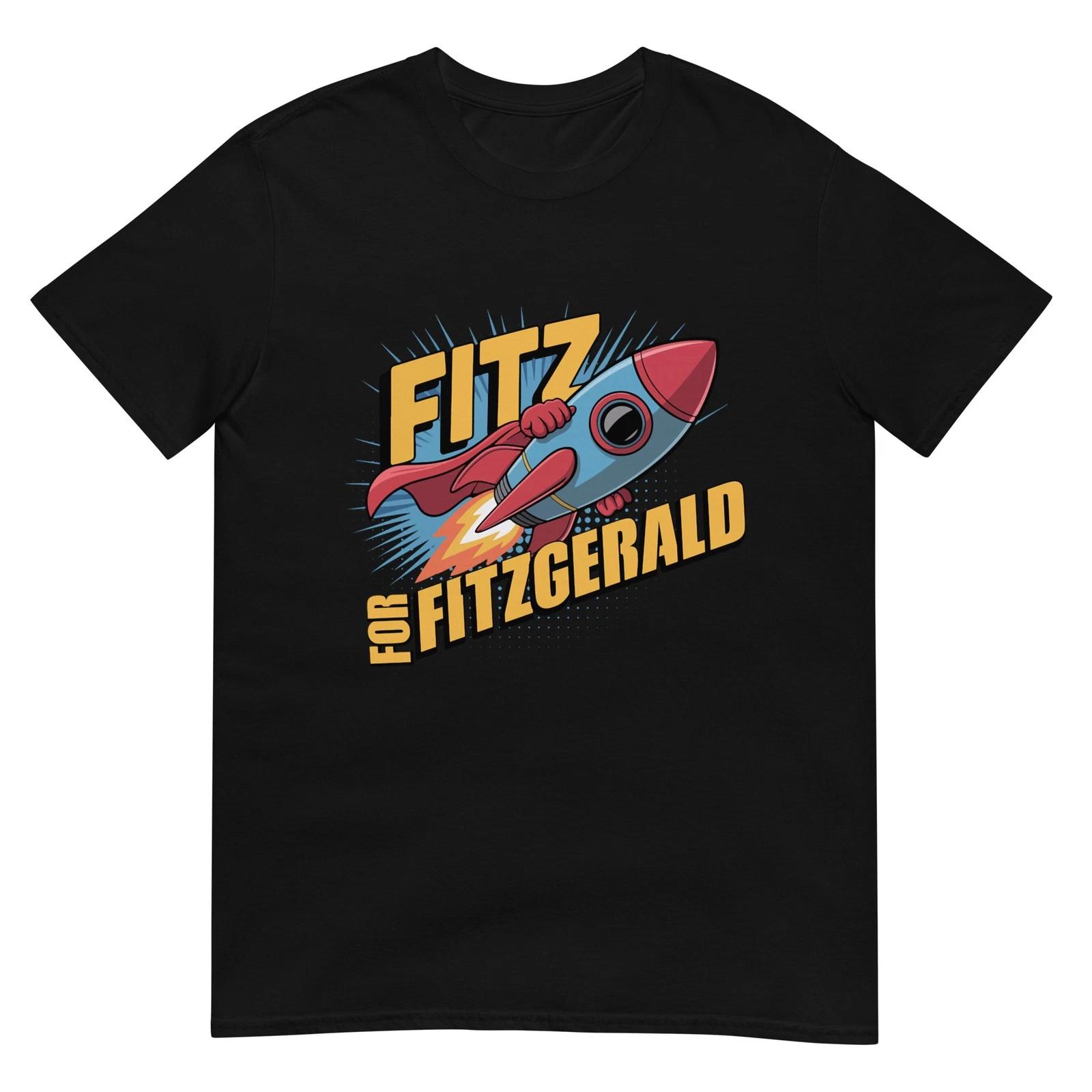 Custom Fitz for Fitzgerald Rocketship Long Sleeve T-Shirt 4XL