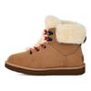 UGG Cow Suede Warm Non-Slip Casual Lace-Up Short Mid-Calf Snow Boots Women Boots Chestnut 1130558-CHE