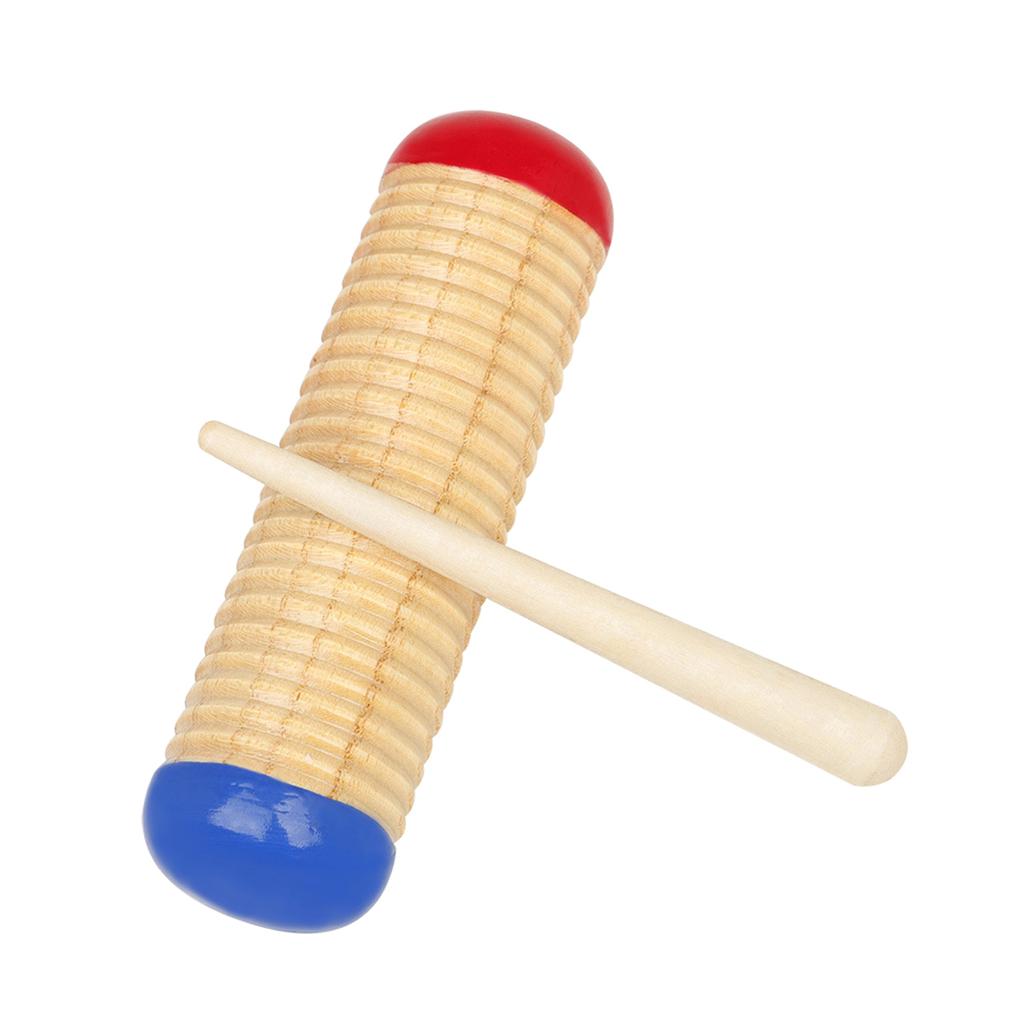 Wood Guiro Shaker Guiro Scraper Music Guiro Scraper Wooden Sound Guiro with Mallet Musical Percussion Instrument Kid Toy