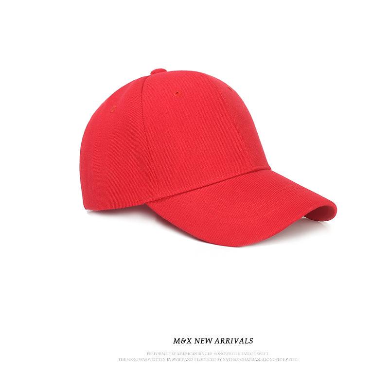 Unisex Custom Logo Solid Color Baseball Cap - Spring/Autumn Casual Korean Style for Large Head.