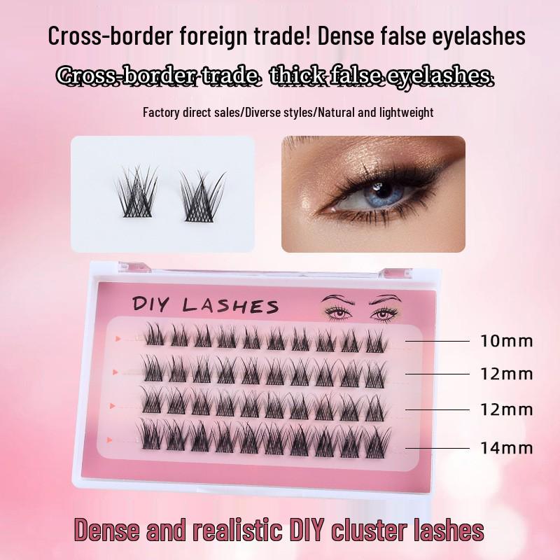 Natural Look Faux Eyelashes: Lazy Dog & Fox Style, Best-Selling, Soft Single Cluster Segments