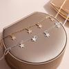 Star Necklace Pendant Chain Necklace Star Pendant Collar Clavicle Star Pendant Necklace Alloy Material for Women Girls