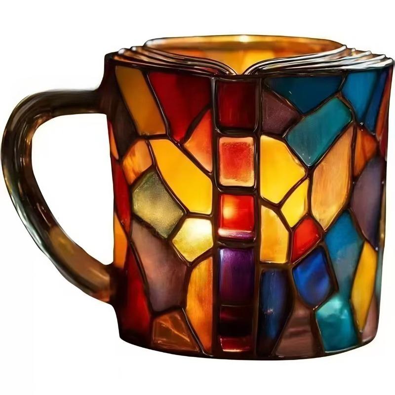 

Составленные расписанные книжные чашки, кружки и украшения, высококлассные и нишевые смоляные настольные кофейные чашки ручной работы Color D model