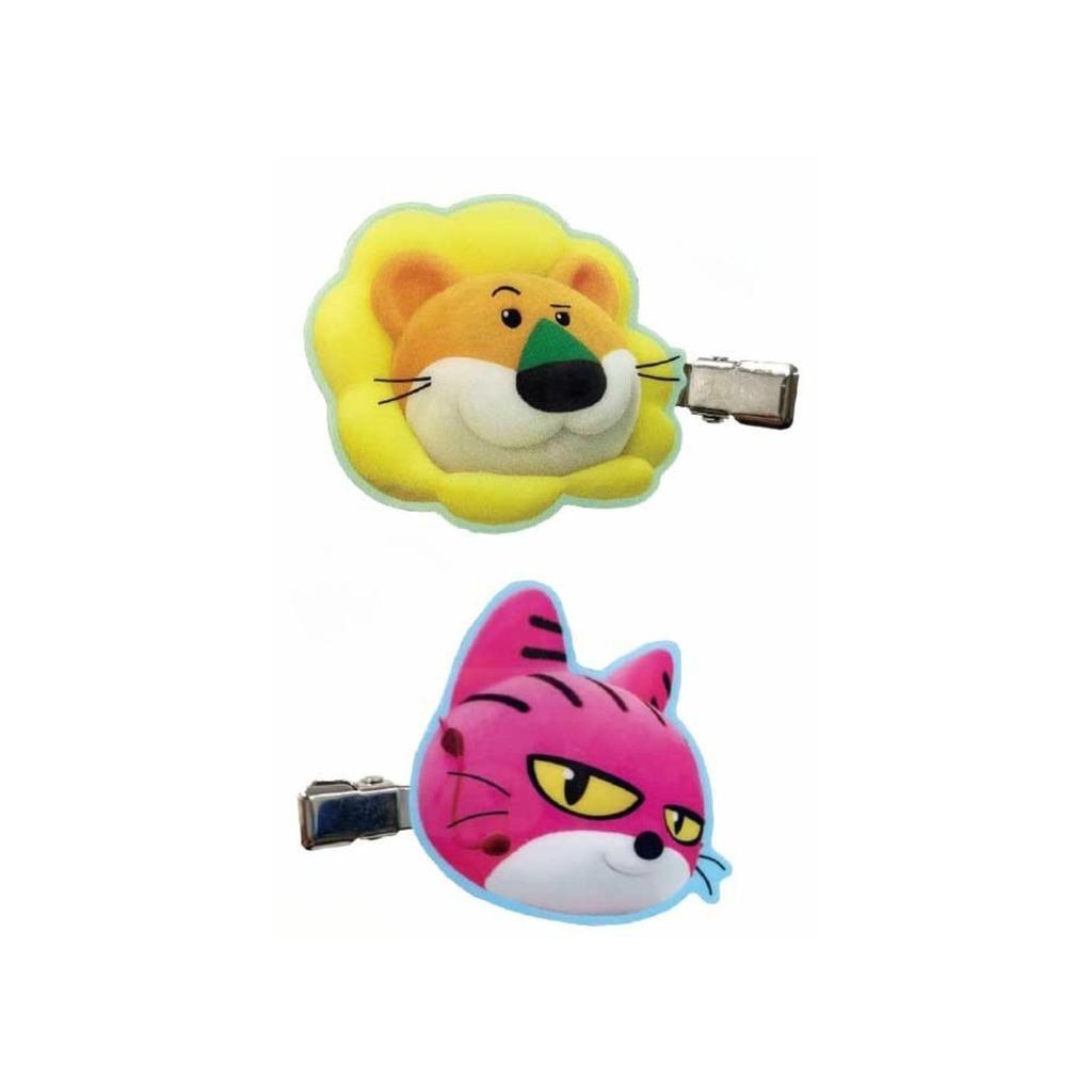 SK Japan Tabekko Animals (Movie) Bangs Clip Lion & Cat