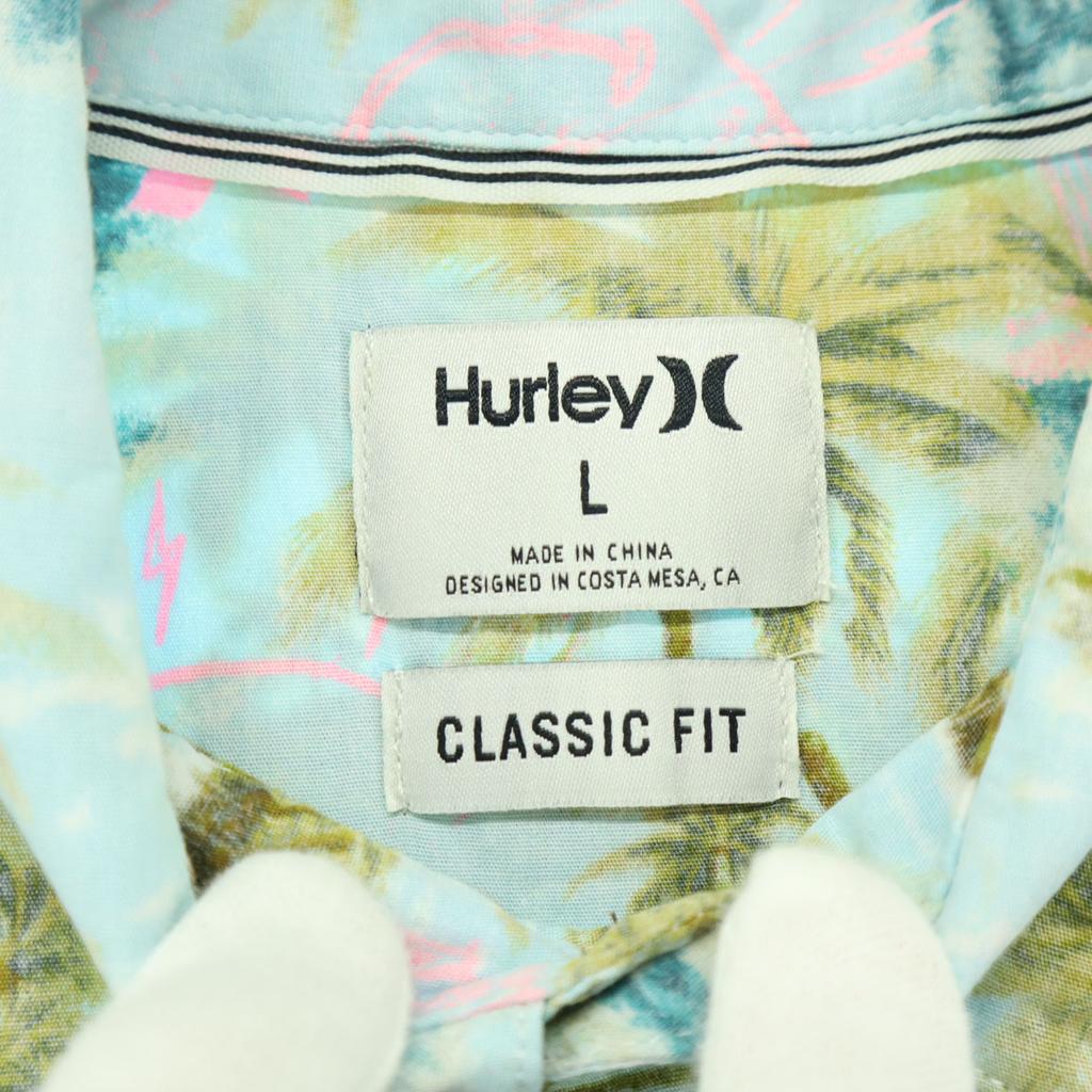 Hurley multicolor Short sleeve Cotton shirt L Light blue Men's Used